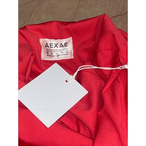 AEXAE Twist Swimsuit in Pink XSmall New Womens One Piece Swim - Picture 7 of 10